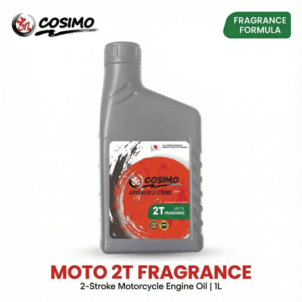 Cosimo COSIMO MOTO 2T Fragrance Motorcycle Engine Oil (1L) - Moto 2T Green Series Premium Japanese Lubricant Engine Oil