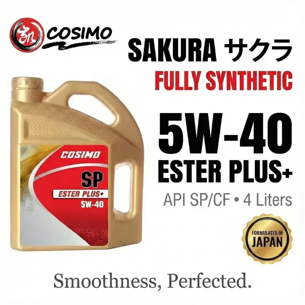 Cosimo COSIMO SAKURA 5W-40 Fully Synthetic Ester Plus+ Engine Oil (4L) - Sakura Series Premium Japanese Lubricant Engine Oil